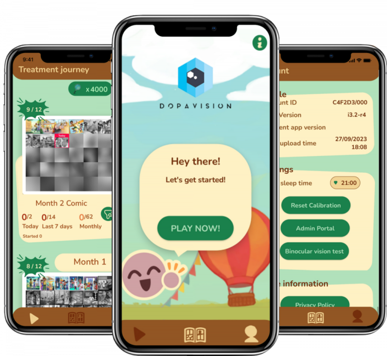 3 Screenshots of the app by Dopavision